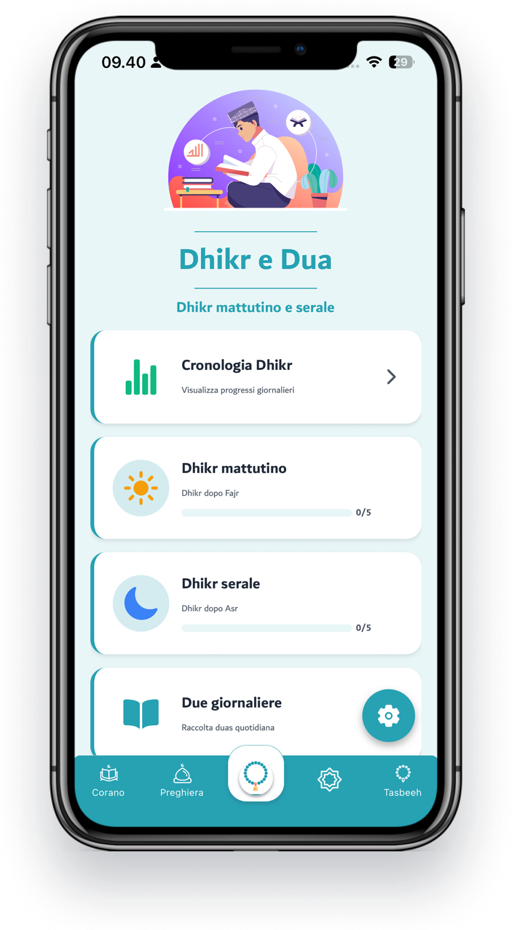 Dzikir App: App Dzikir | Dhikr, Corano, orari di preghiera e Tasbih digitali senza pubblicità