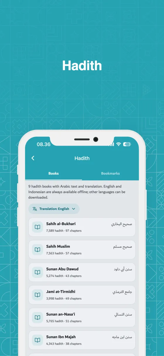 Hadith in Dzikir App