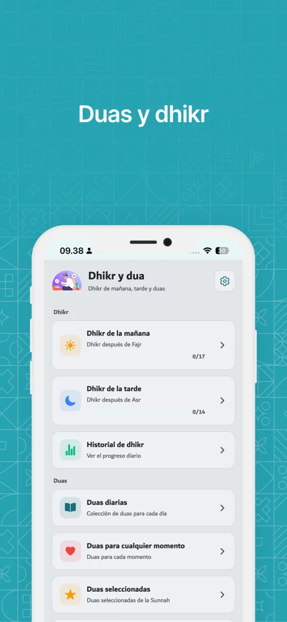 Duas y dhikr después de la oración en Dzikir App