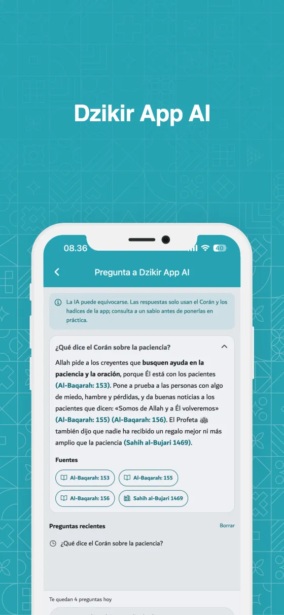 Pregunta a Dzikir App AI en Dzikir App