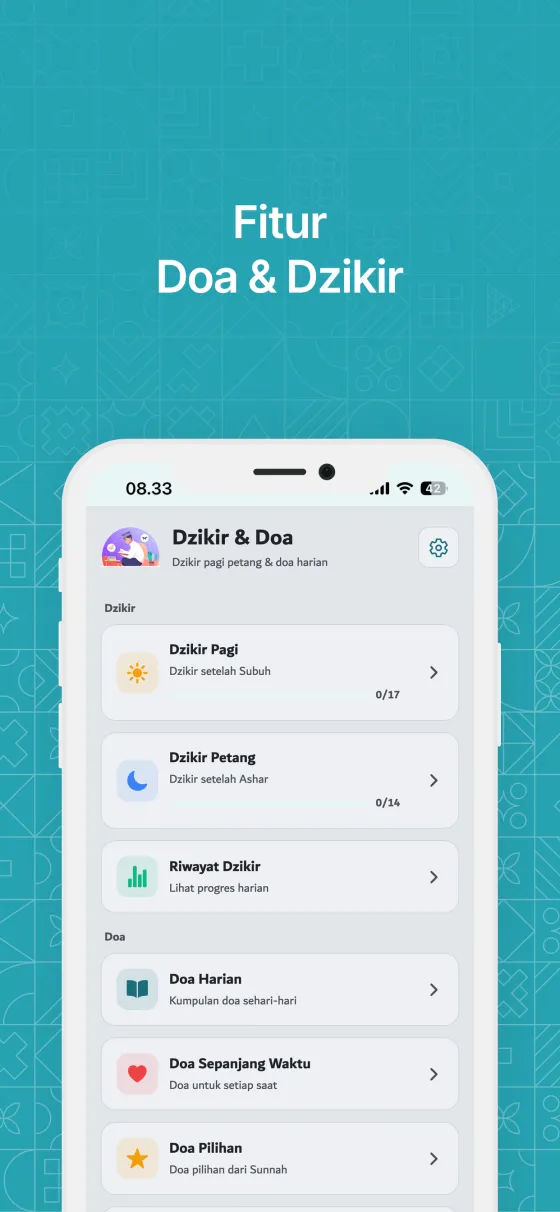 Doa dan dzikir setelah sholat di Dzikir App