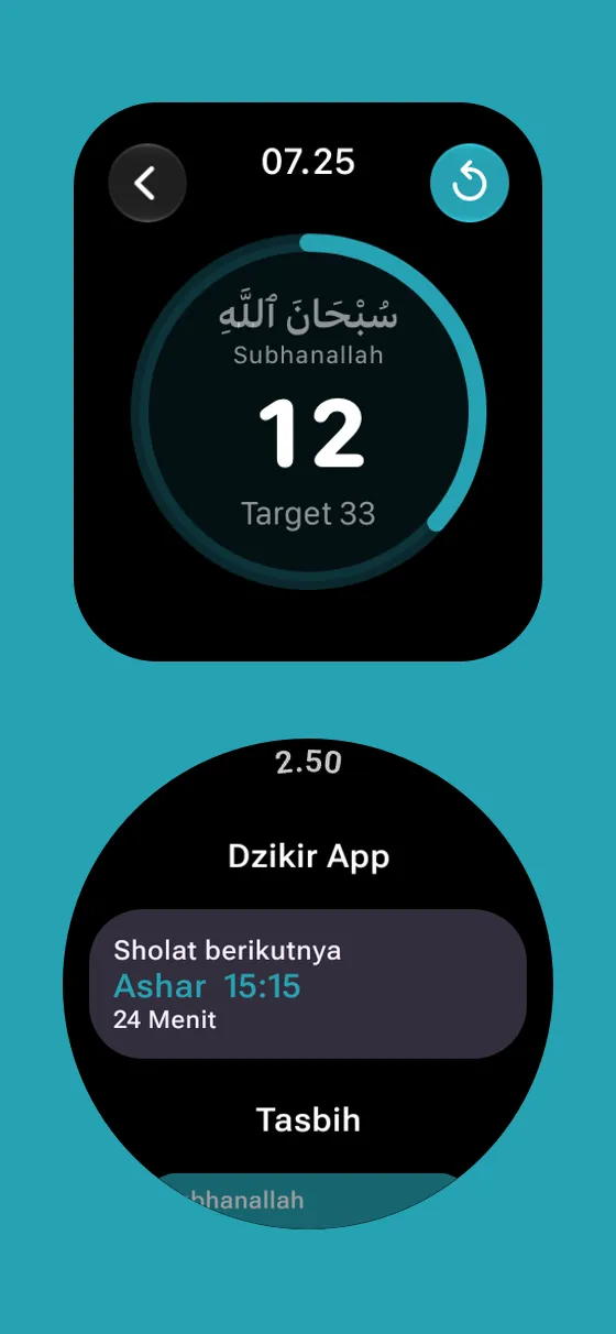 Apple Watch dan Wear OS di Dzikir App