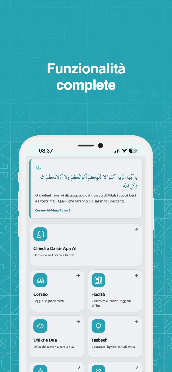 Primi passi su Dzikir App