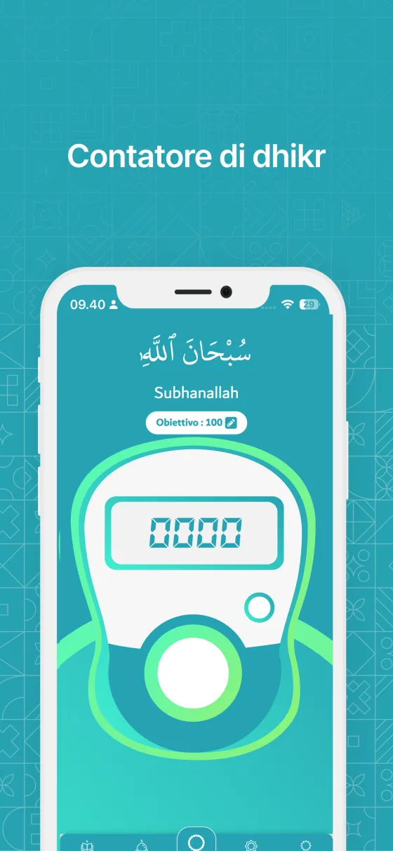 Tasbih digitale su Dzikir App