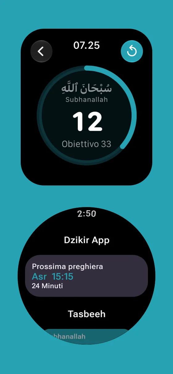 Apple Watch e Wear OS su Dzikir App