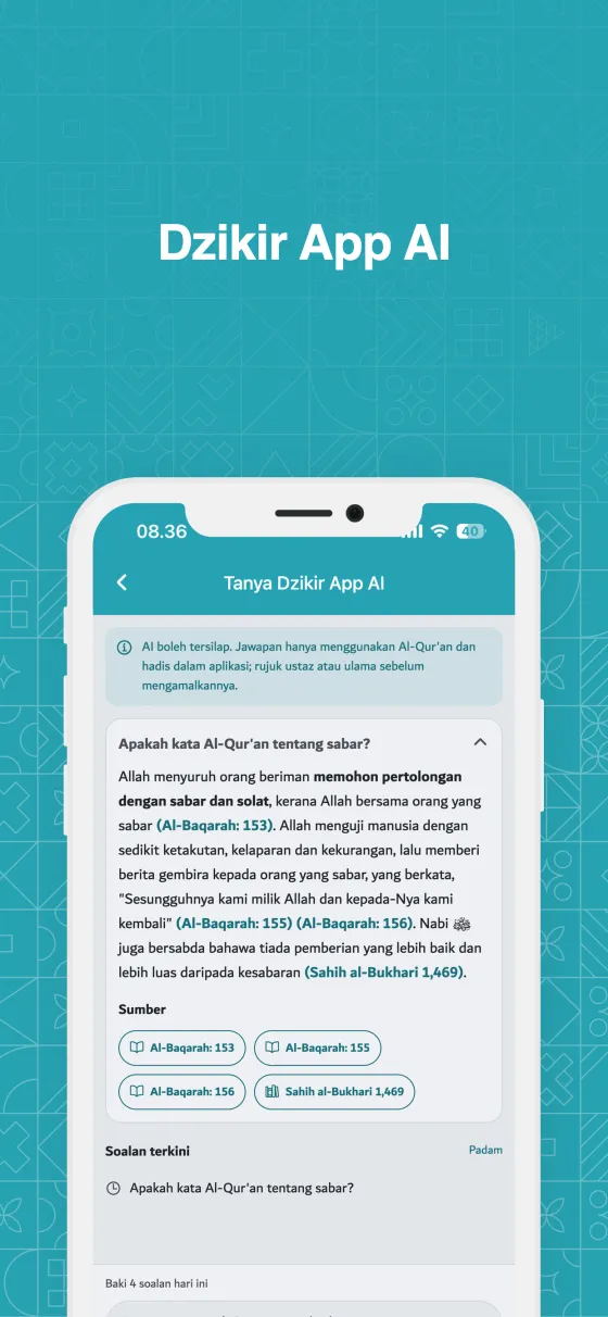 Tanya Dzikir App AI dalam Dzikir App