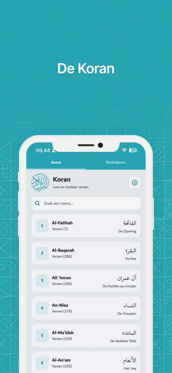 Schermafbeelding: De Koran en Tajweed in Dzikir App